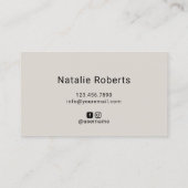 Haar Stylist Schoonheid Meisje Foto Zwart & Goud S Visitekaartje (Achterkant)