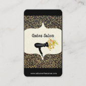 Haar Stylist Schoonheidssalon Spa Leopard Print Afsprakenkaartje (Voorkant)