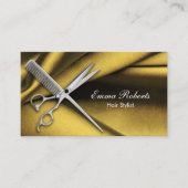 Haar Stylist Scissor & Comb Elegant Gold Visitekaartje