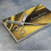 Haar Stylist Scissor & Comb Elegant Gold Visitekaartje