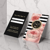 Haar Stylist Scissor & Comb Floral Appointment Afsprakenkaartje