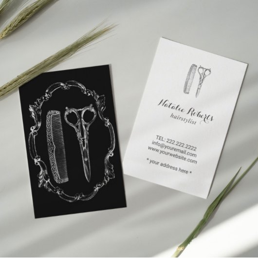  Haar Stylist Scissor & Comb illustratie Visitekaartje