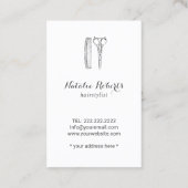  Haar Stylist Scissor & Comb illustratie Visitekaartje (Achterkant)