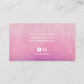 Haar Stylist Scissor & Feather Elegant Waterverf Visitekaartje (Achterkant)