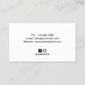 Haar Stylist Scissor & Hair illustration Salon Visitekaartje (Achterkant)