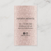 Haar Stylist Scissor & Hand Logo Blush Roos Gold Visitekaartje (Achterkant)