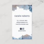 Haar Stylist Scissor & Hand Logo Salon Visitekaartje (Achterkant)