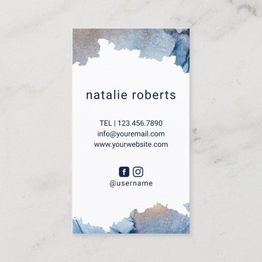 Haar Stylist Scissor & Hand Logo Salon Visitekaartje (Achterkant)