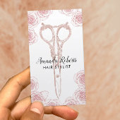 Haar Stylist Scissor & Roos Floral Appointment Afsprakenkaartje