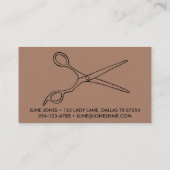 Haar Stylist Scissors Chic Drawing Barber CUSTOM Visitekaartje (Achterkant)