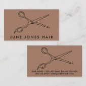 Haar Stylist Scissors Chic Drawing Barber CUSTOM Visitekaartje (Voorkant / Achterkant)