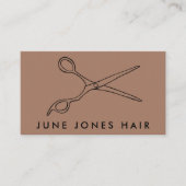 Haar Stylist Scissors Chic Drawing Barber CUSTOM Visitekaartje (Voorkant)