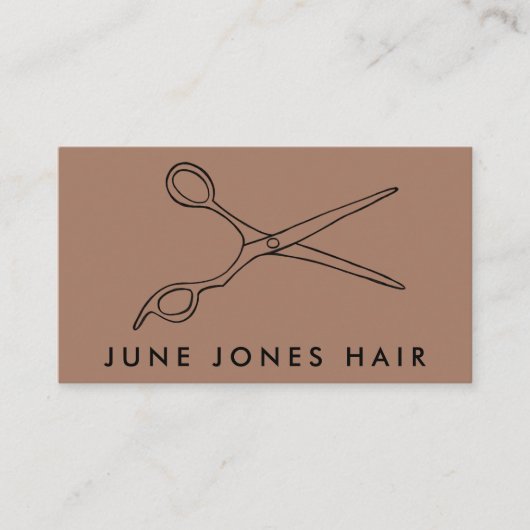 Haar Stylist Scissors Chic Drawing Barber CUSTOM Visitekaartje (Voorkant)