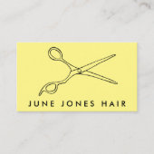 Haar Stylist Scissors Chic Line Drawing CUSTOM Bus Visitekaartje (Voorkant)