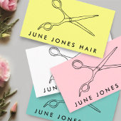 Haar Stylist Scissors Chic Line Drawing CUSTOM Bus Visitekaartje