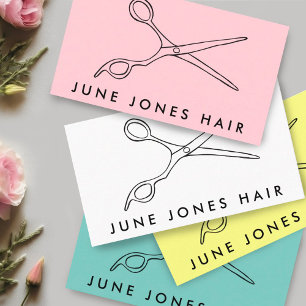 Haar Stylist Scissors Chic Line Drawing CUSTOM  Visitekaartje