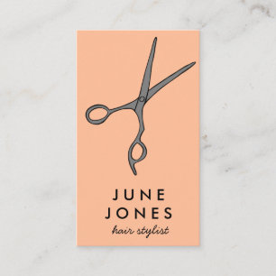 Haar Stylist Scissors Chic Minimal Line Art CUSTOM Visitekaartje