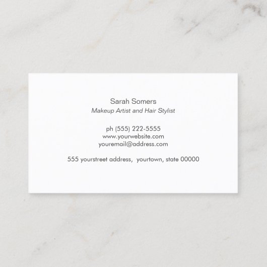 Haar Stylist Scissors Logo FAUX Sequin Pink Salon Visitekaartje (Achterkant)