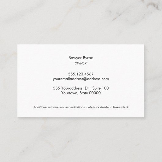 Haar Stylist Scissors Logo Silver en Black Visitekaartje (Achterkant)