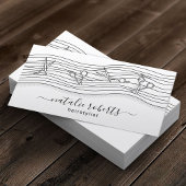 Haar Stylist Scissors & Long Hair Drawing Salon Visitekaartje