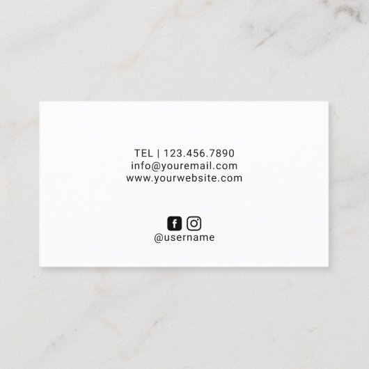 Haar Stylist Scissors & Long Hair Drawing Salon Visitekaartje (Achterkant)