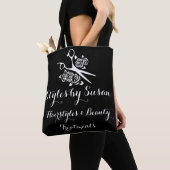Haar Stylist Scissors Roos Aangepaste salon Tote Bag (Dichtbij)