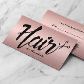 Haar Stylist Script Folie Roos Gold Appointment Afsprakenkaartje