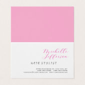 Haar Stylist Script Handschrift Trendy Gevouwen Visitekaartje (Buitenkant ongevouwen)