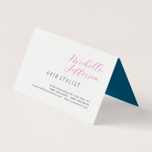Haar Stylist Script Handschrift Trendy Gevouwen Visitekaartje
