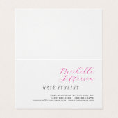 Haar Stylist Script Handschrift Trendy Gevouwen Visitekaartje (Buitenkant ongevouwen)