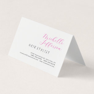 Haar Stylist Script Handschrift Trendy Gevouwen Visitekaartje