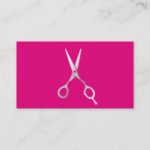 Haar Stylist Simple Scissor Modern Hot Pink Visitekaartje