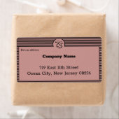 Haar Stylist Small Company Custom Text & Monogram Etiket (Insitu)