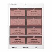 Haar Stylist Small Company Custom Text & Monogram Etiket (Full Sheet)