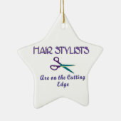 Haar Stylist snijkant Keramisch Ornament (Rechts)