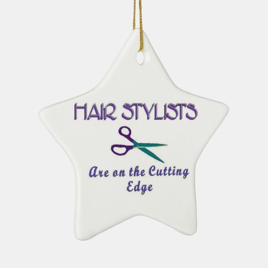 Haar Stylist snijkant Keramisch Ornament (Rechts)