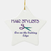 Haar Stylist snijkant Keramisch Ornament (Voorkant)