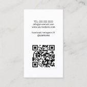 Haar Stylist Sprookje Schaar Doodle Zwart Salon Visitekaartje (Achterkant)