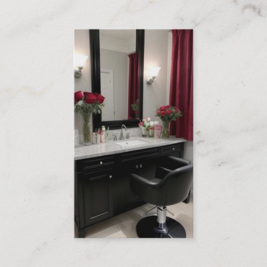 Haar Stylist Stijlvolle Elegantie Visitekaartje (Voorkant)
