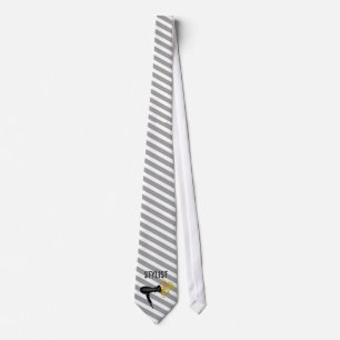 Haar Stylist Striped Patroon Elegant Style Stropdas