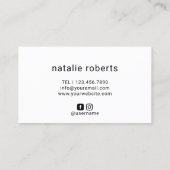 Haar Stylist stromende schaar Beauty Salon Visitekaartje (Achterkant)