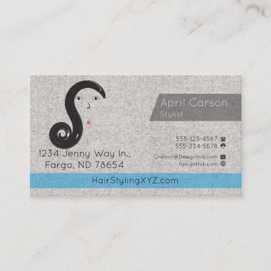 Haar Stylist Studio Custom visitekaartje (Voorkant)