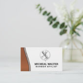 Haar Stylist Tools en Beauty Logo Visitekaartje (Staand voorkant)