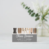 Haar Stylist Tools Moderne aangepaste QR Code Visitekaartje (Staand voorkant)