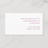 Haar Stylist Visitekaartje L Roze Modern Minimal (Achterkant)