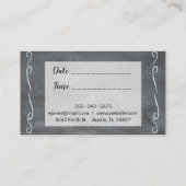 Haar Stylist Visitekaartje Paarse Grijs Modern Afsprakenkaartje (Achterkant)