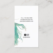 Haar Stylist Waterverf Beauty Girl Kapper Visitekaartje (Achterkant)