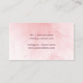 Haar Stylist Waterverf Roze Modern Patroon Visitekaartje (Achterkant)