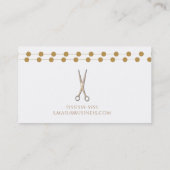 Haar Stylist Zilveren Schaar Minimaal Roos Goud Visitekaartje (Achterkant)