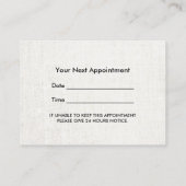 Haar Stylist  Zwart Kant Salon Afspraak Afsprakenkaartje (Achterkant)